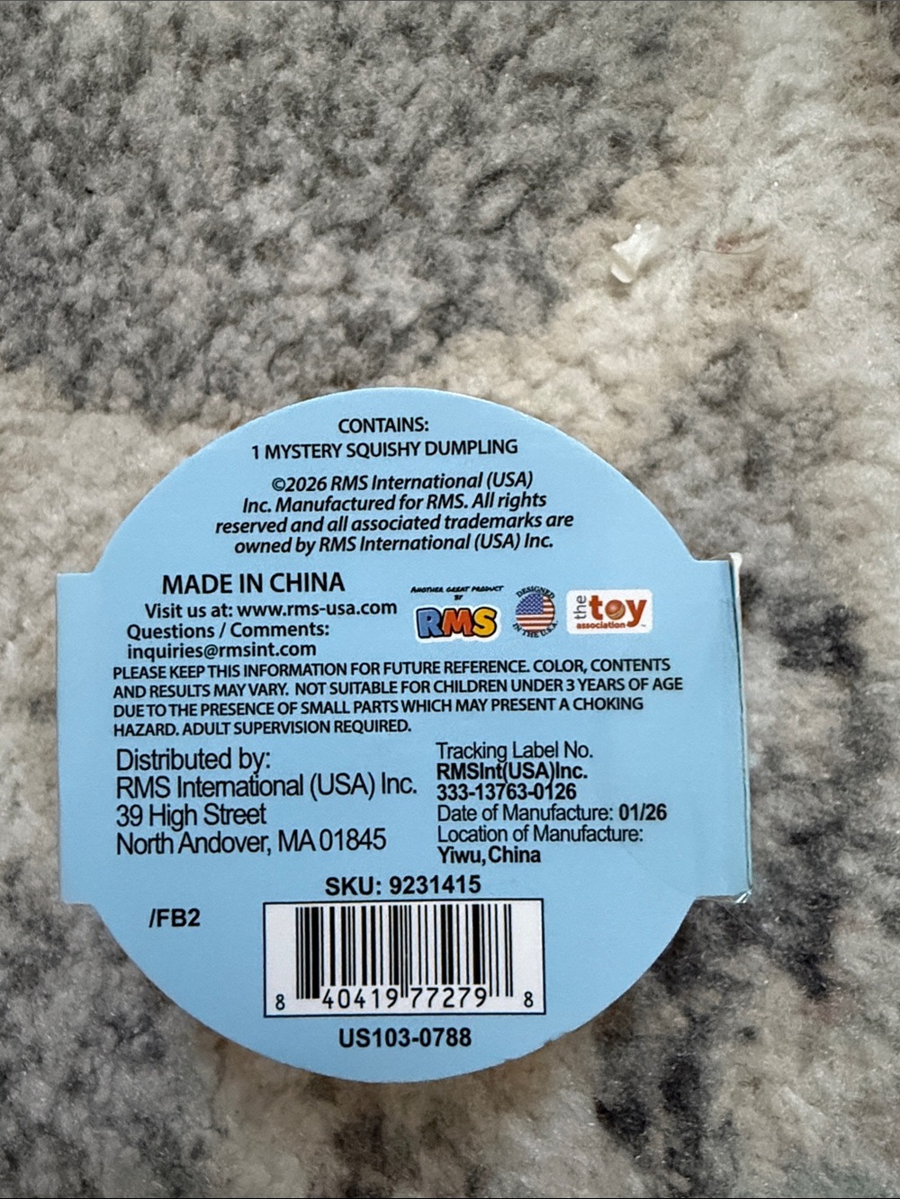 Crazy Fun RMS Mini Squishy Dumpling - Picture 2 of 3